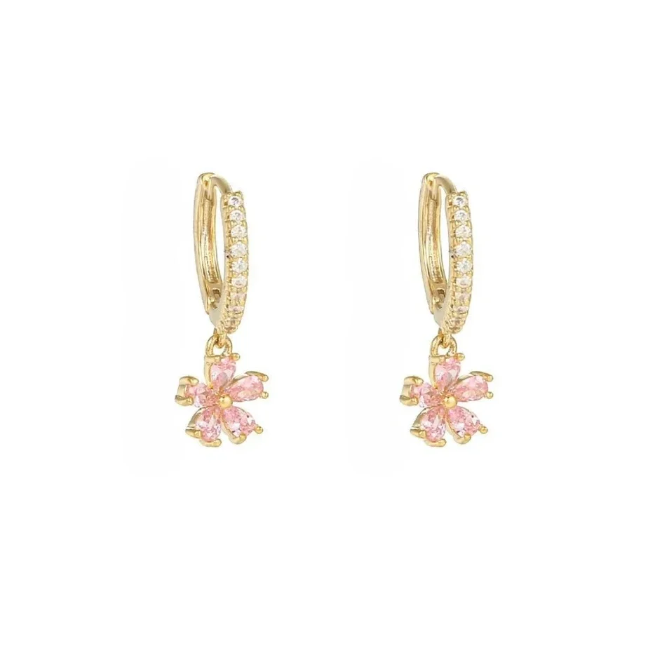 Sparkling Flower Oorbellen Roze - Rosies