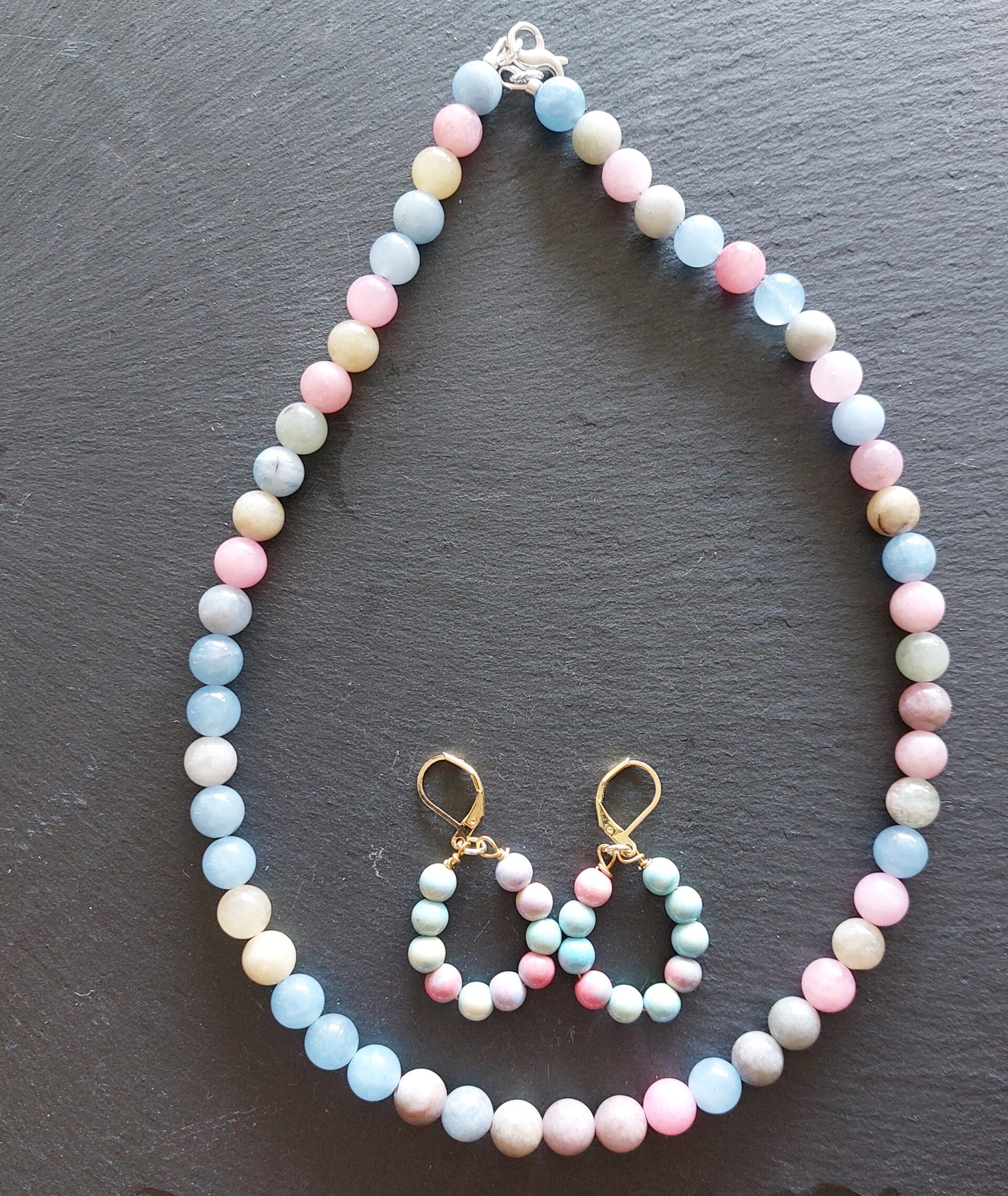 Beryl kralen 8 mm ketting met luxe lobstersluiting
