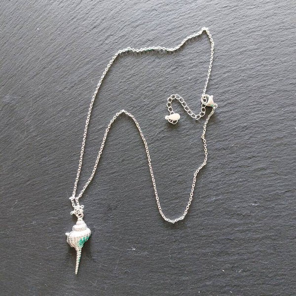 Zilveren ketting met schelp hanger