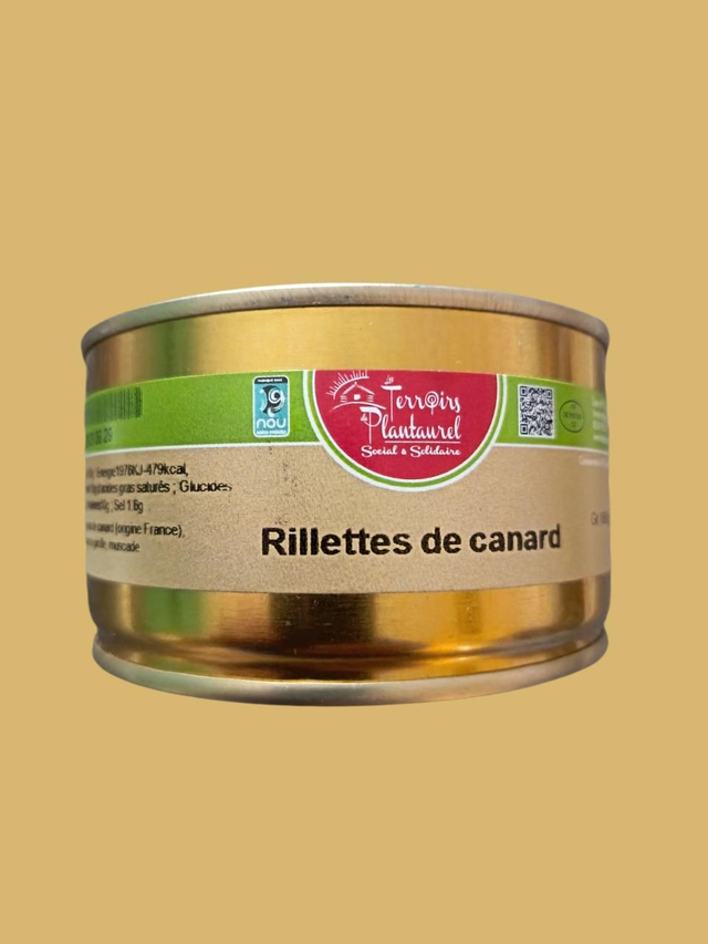 Rillettes de canard nature 180GR