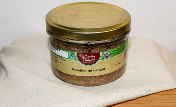 Rillettes de canard nature 180GR