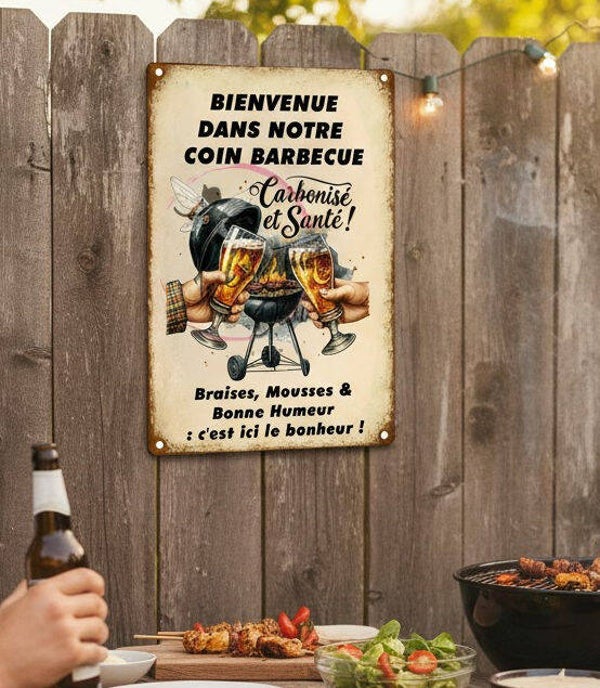 Plaque décorative "Coin Barbecue"