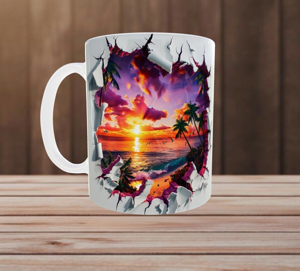 mug 3D "Trou dans le mur"