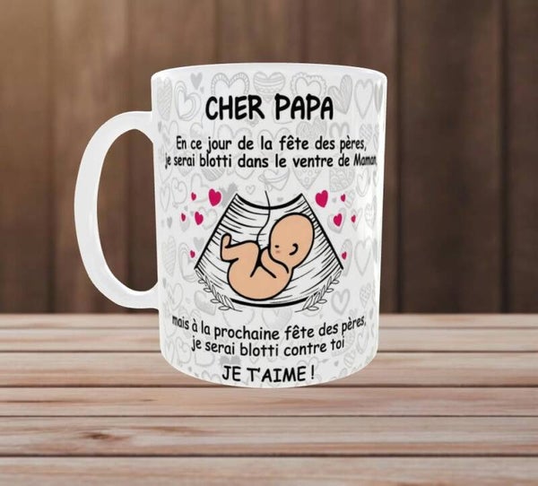 💕 Mug « Cher Papa – Je t’aime »