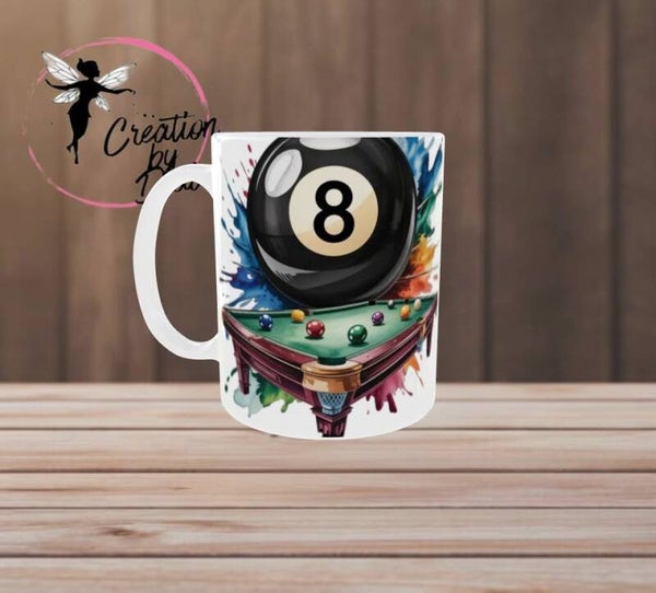 🎱 Mug Billard – Passion boule 8