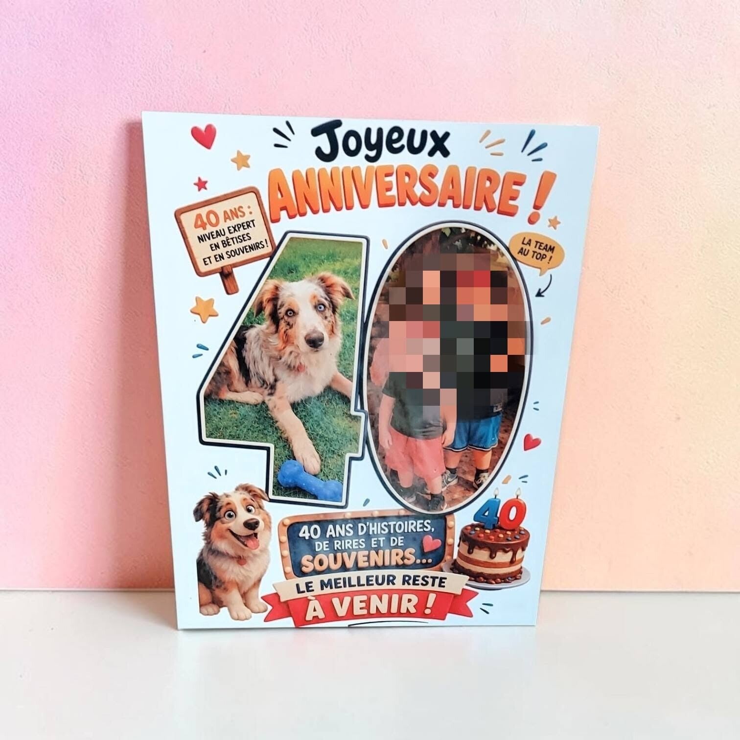 Plaque aluminium anniversaire personnalisée