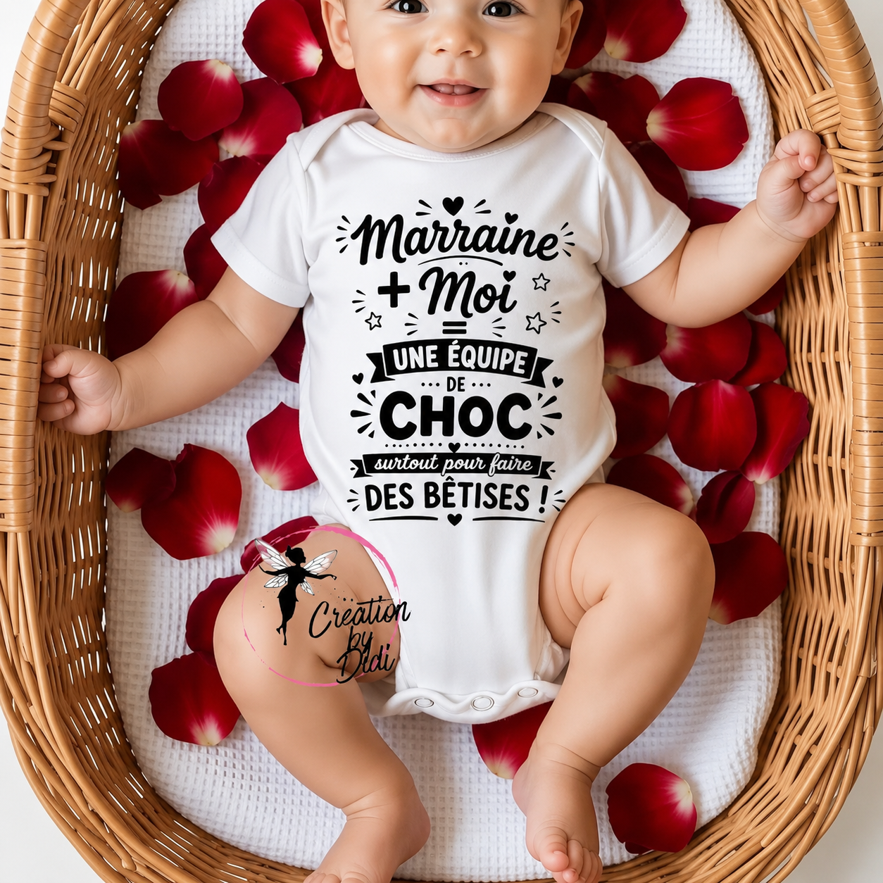 Body bébé personnalisé – Marraine + Moi