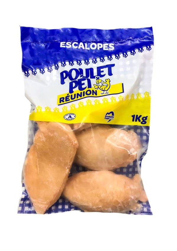 Escalope Poulet Pei 1kg vendu par carton 10kg Halal Reunion