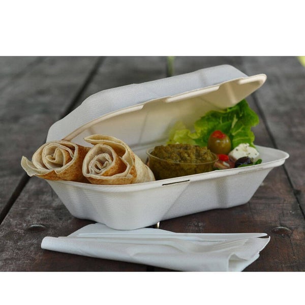 COQUILLE REPAS BAGASSE 680ML 18*13*6cm x250