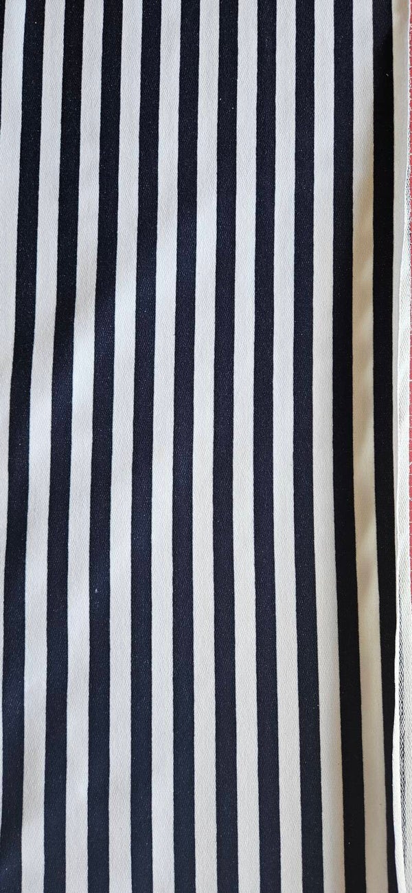 1024 Stoff Baumwolljersey schwarz/weiß - schmale Streifen