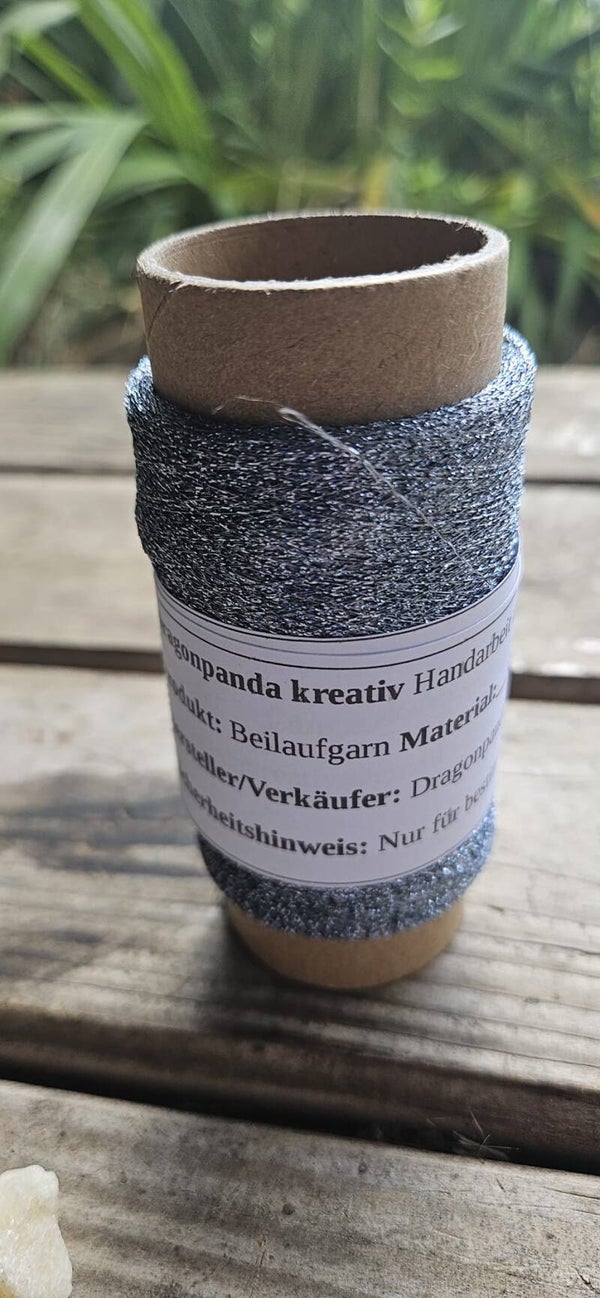 Beilaufgarn silber-grau, 1000 mtr.