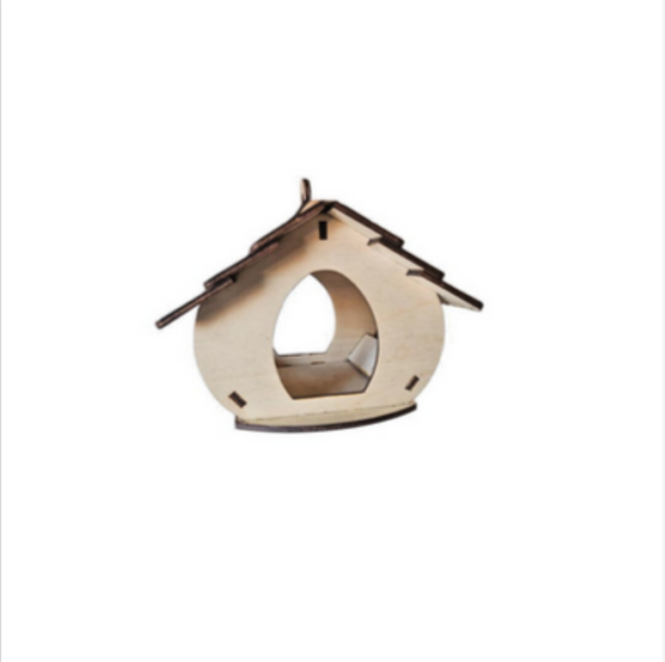 Futterhaus - Vogel - Vögel - gelasert aus Holz