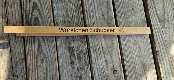 Holz Grillzange mit Gravur 40 cm – Lustige Sprüchezange aus Buchenholz (Verschiedene Motive)