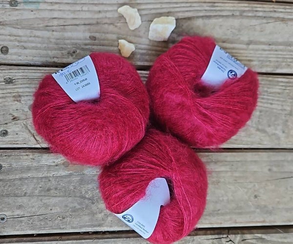 Kremke - Silky Kid - Mohair Seide - bordeaux rot