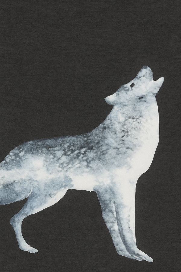 Reststück - Stoffrest - Reststoff - Baumwolljersey - Wolf