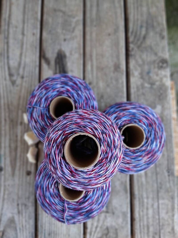 4er Set Modal - Farben rot weiß schwarz, blau bzw. lavendel - 4 Fädig - 128/133/135