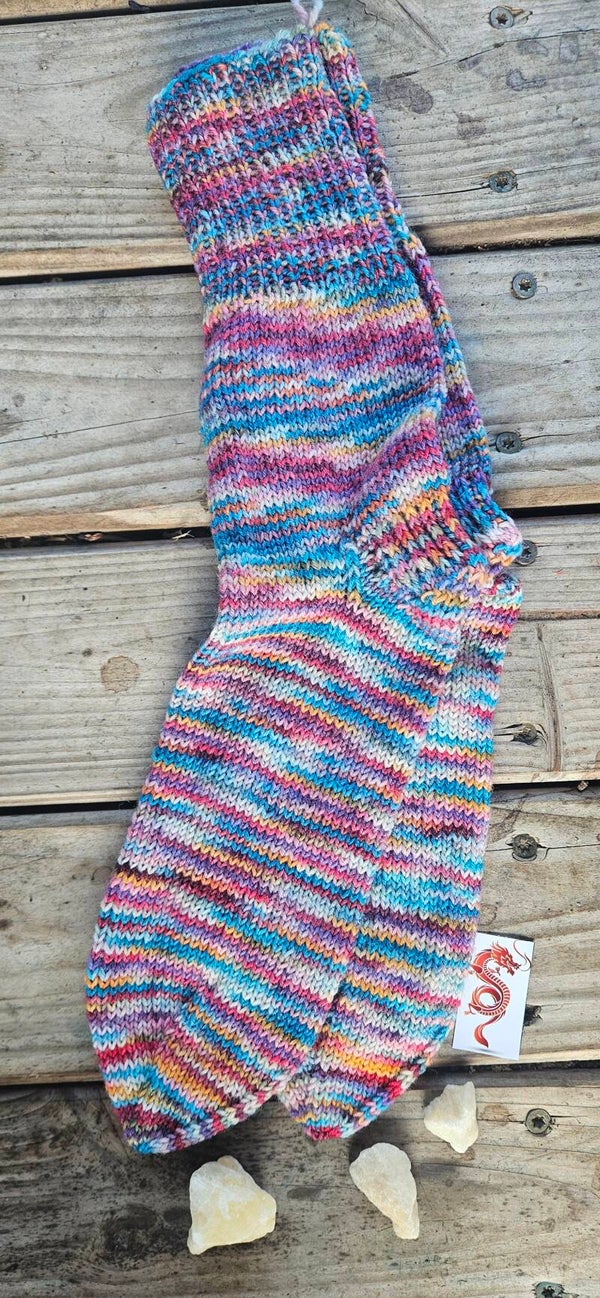 Handgestrickte Kindersocken "SO16" Konfetti-Mix – Größe 34/35 – Unikat