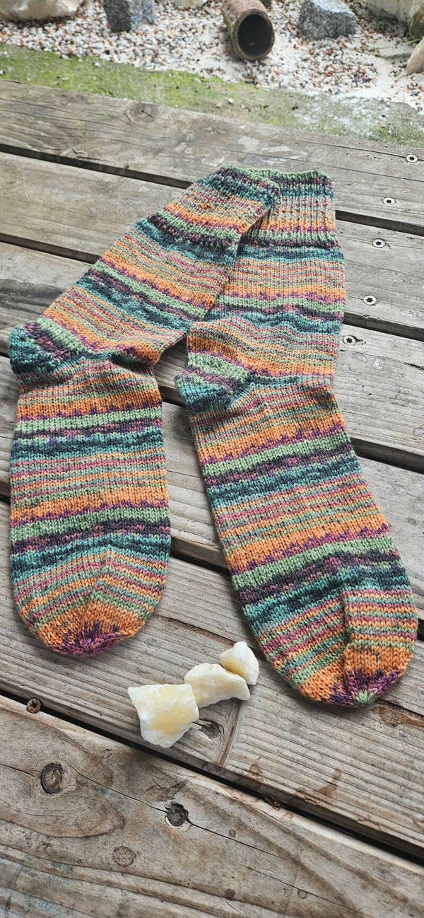 Handgestrickte Wollsocken Gr. 36/37 | Handknitted Socks Fall Colors | #handmadesocks #woolsocks