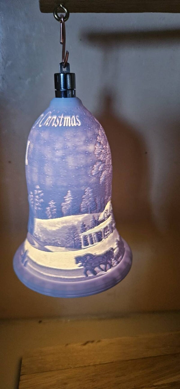 Weihnachtsglocke mit Ständer - beleuchtet - Dekoration