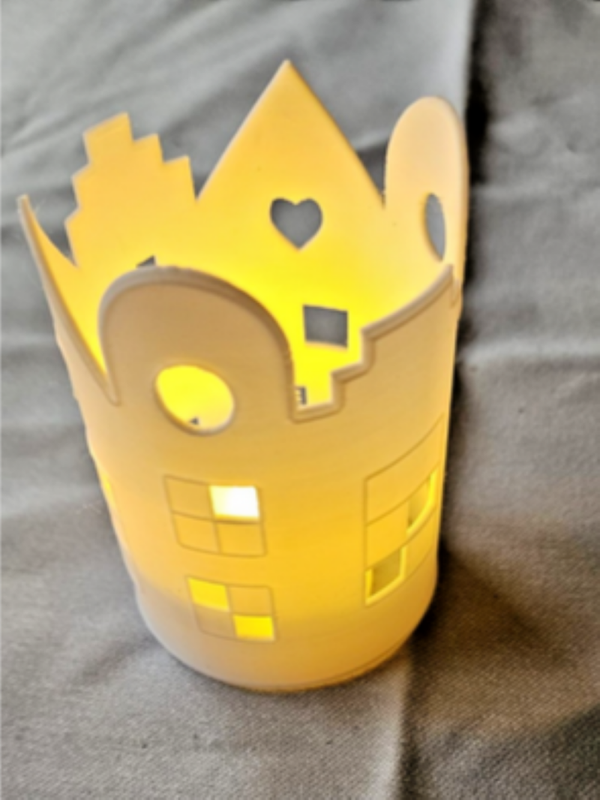 Weihnachtsdeko - Turm Häuser mit LED Teelicht