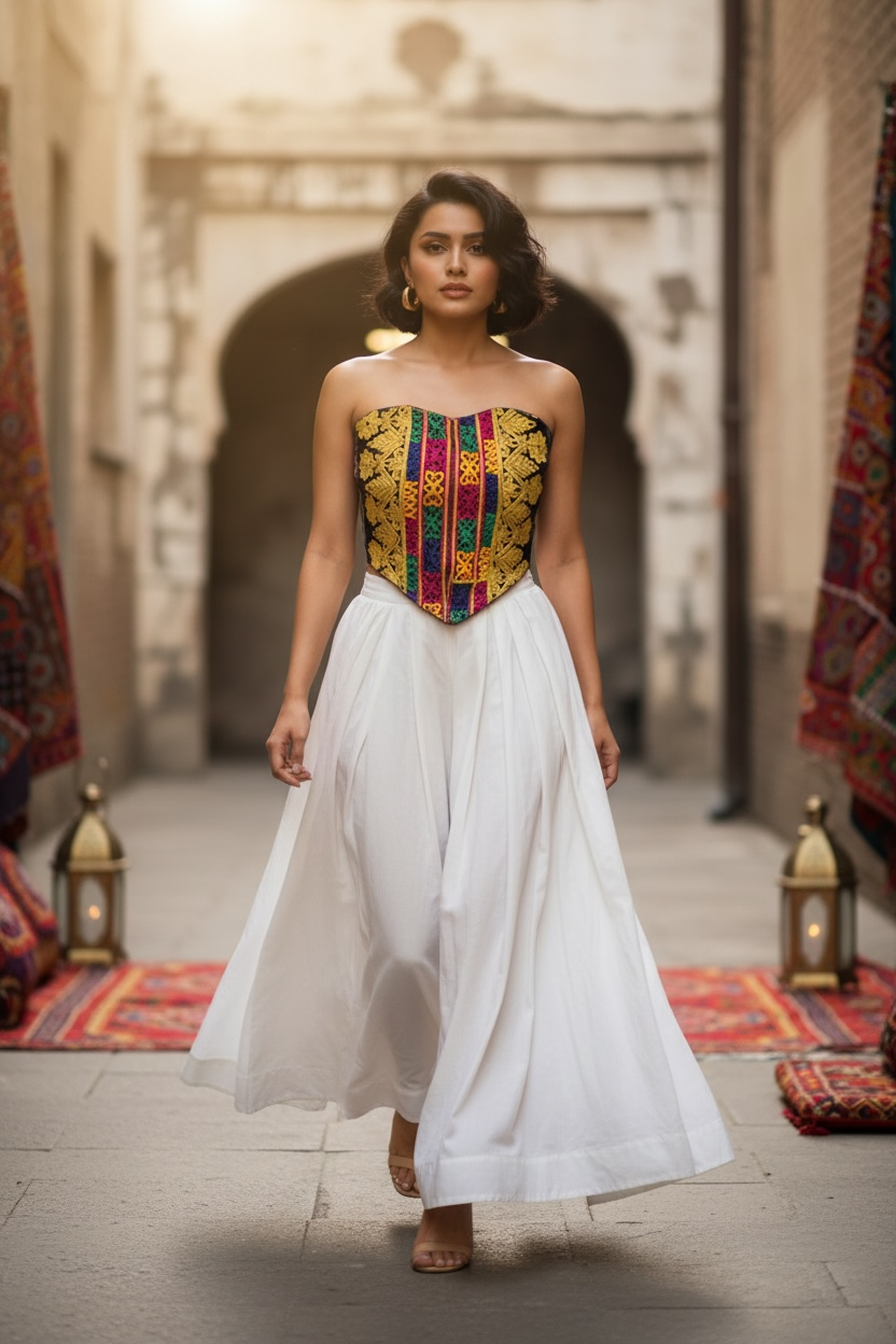 Afghan embroidered handmade vest