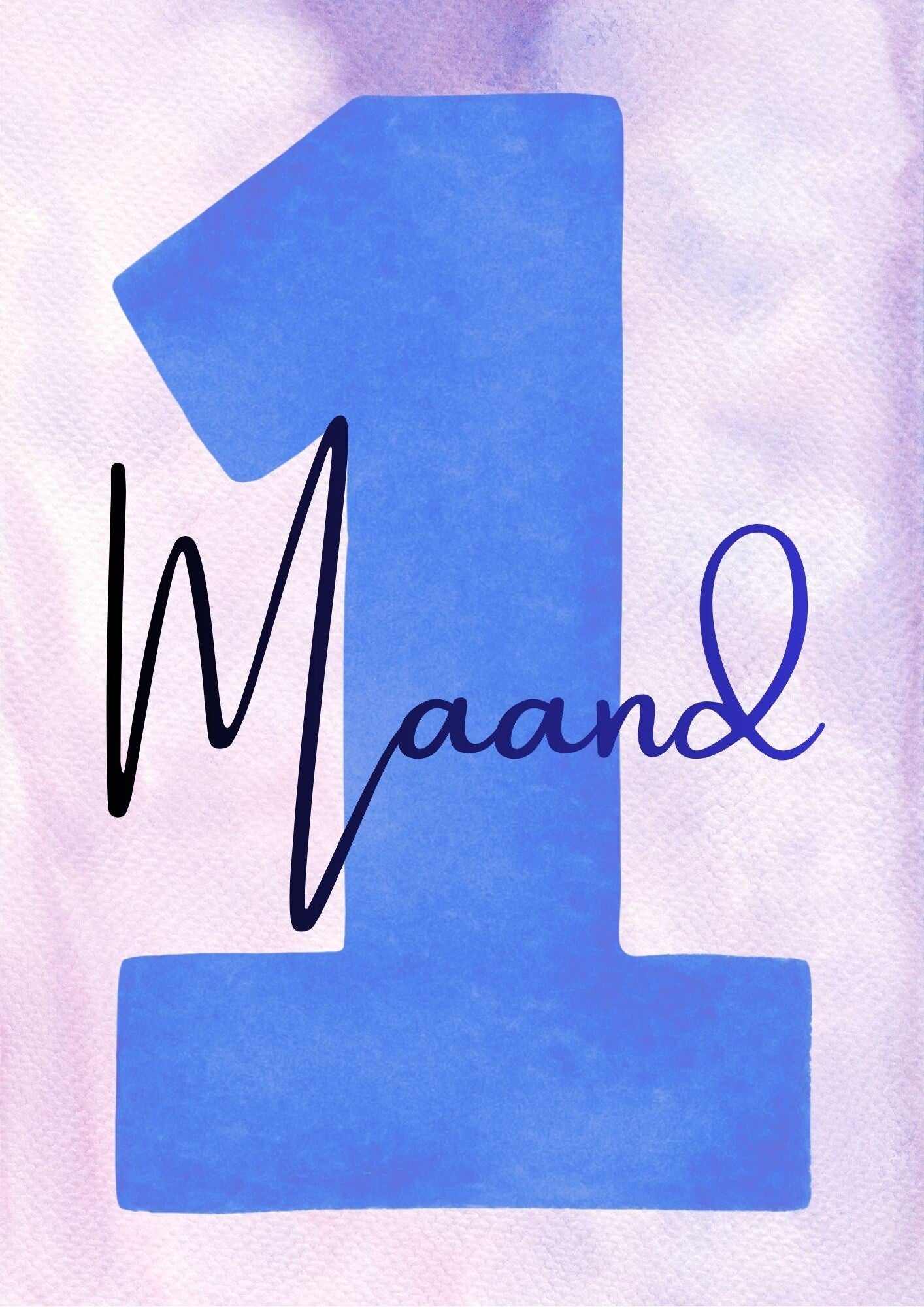 Mijlpaal Posters Baby - Blauw