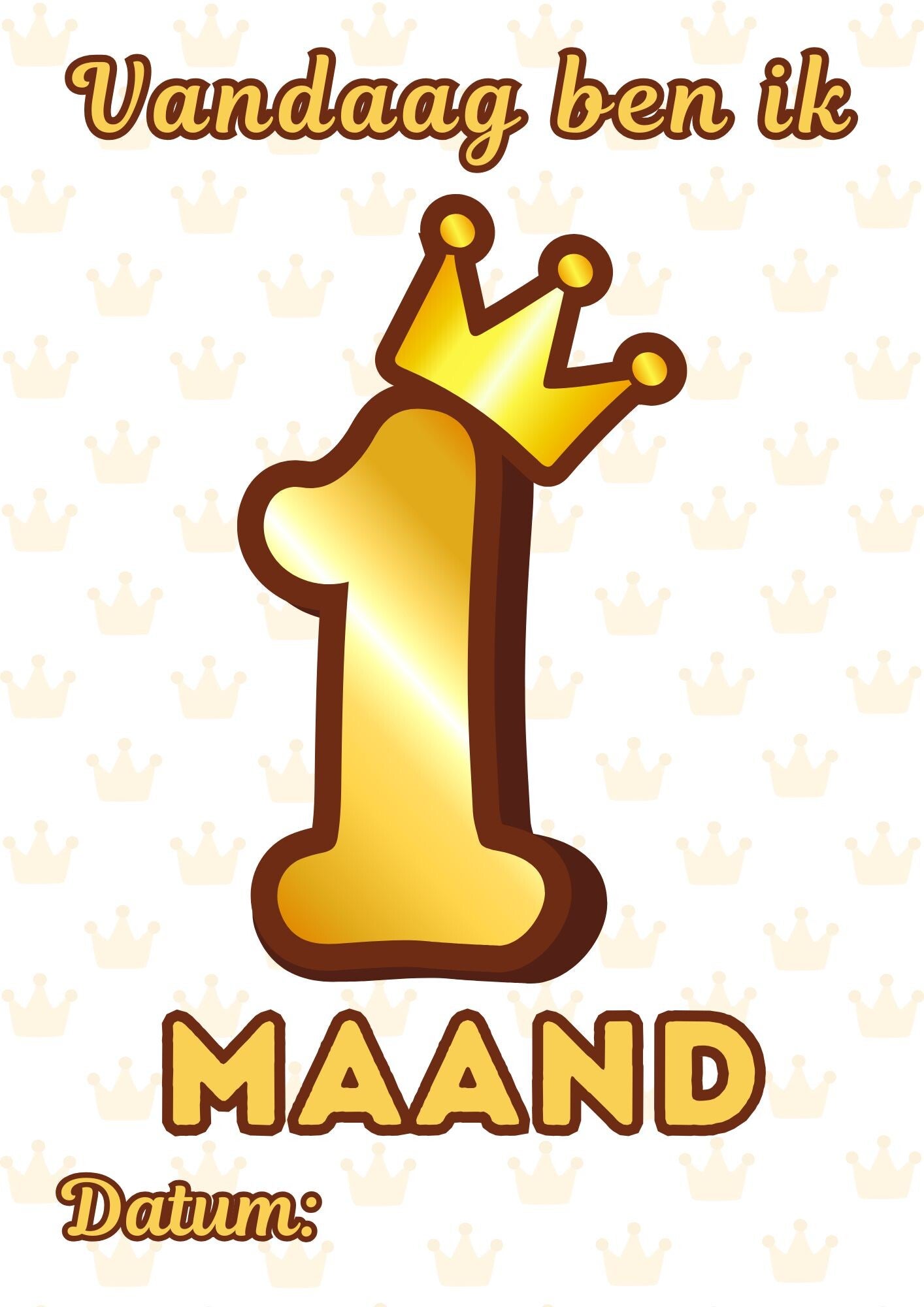 Mijlpaal Posters Baby - Royal