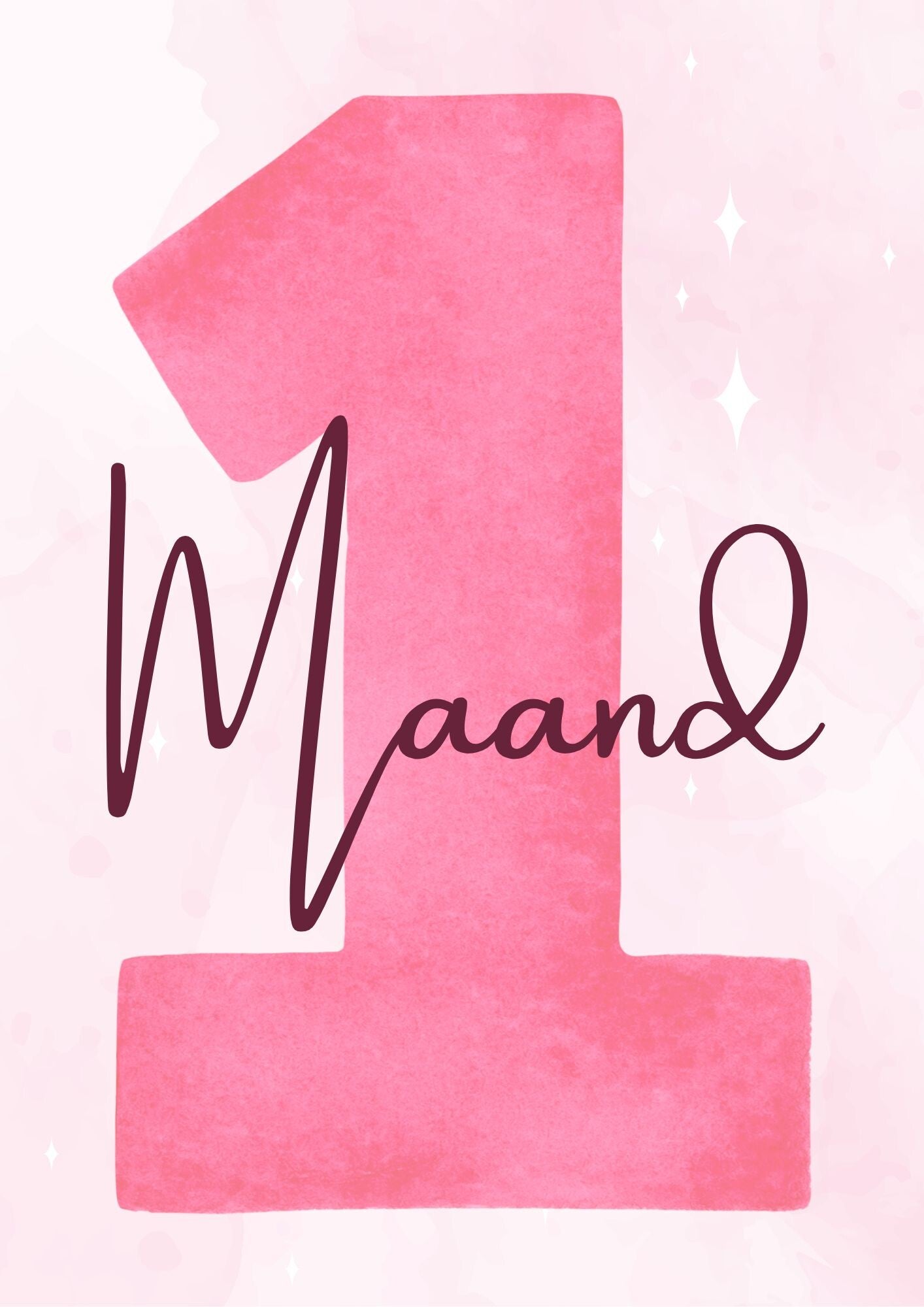Mijlpaal Posters Baby - Roze