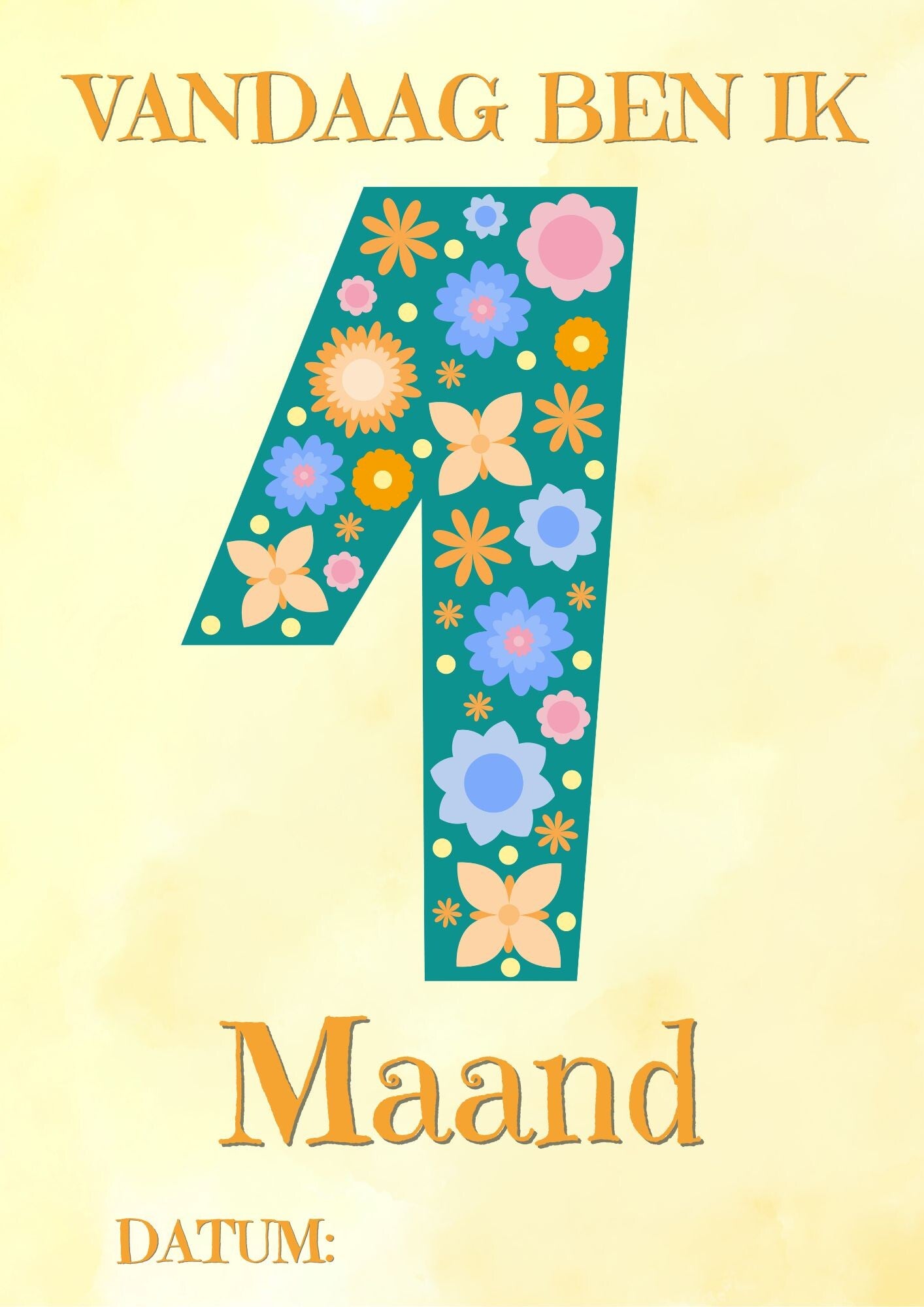 Mijlpaal Posters Baby - Bloemen