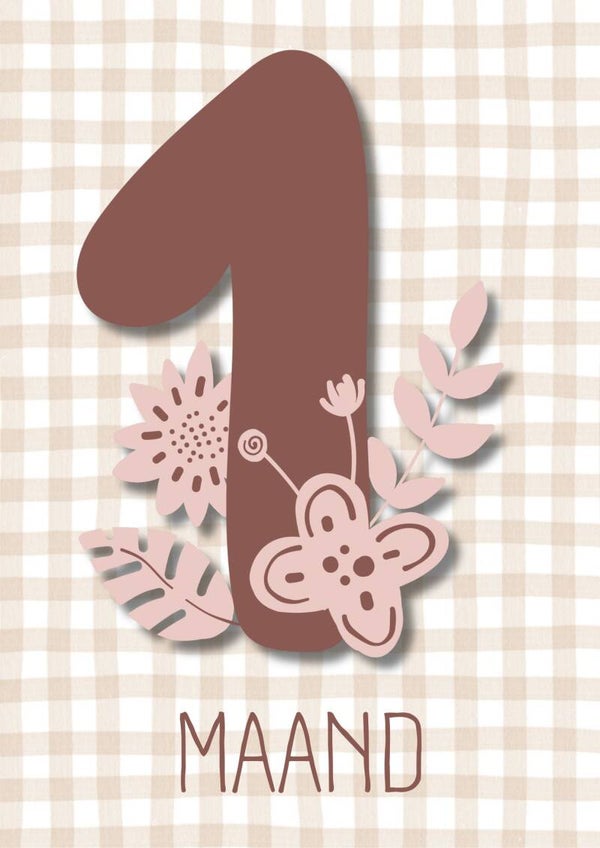 Mijlpaal Posters Baby - Bruin