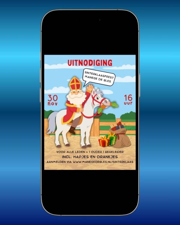 Uitnodiging Sinterklaasfeest - Manege