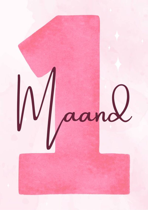 Mijlpaal Posters Baby - Roze