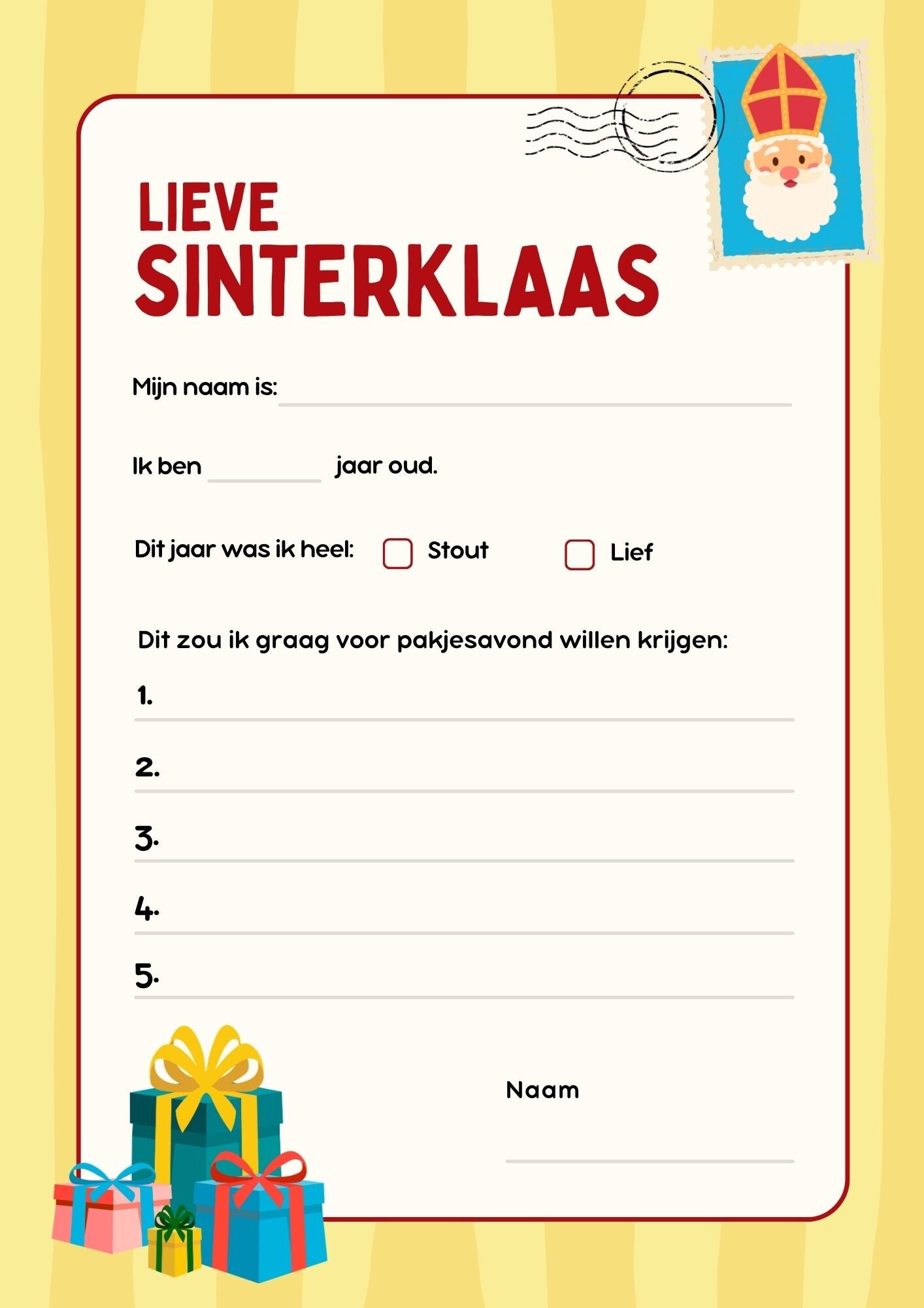 Verlanglijstje Sinterklaas 10