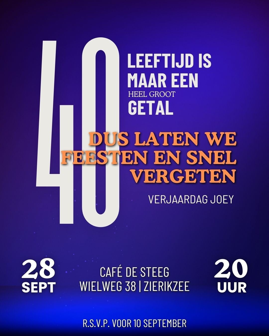 Uitnodiging - Birthday Quote