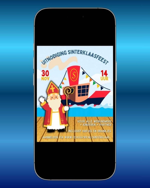 Uitnodiging Sinterklaasfeest - Boot