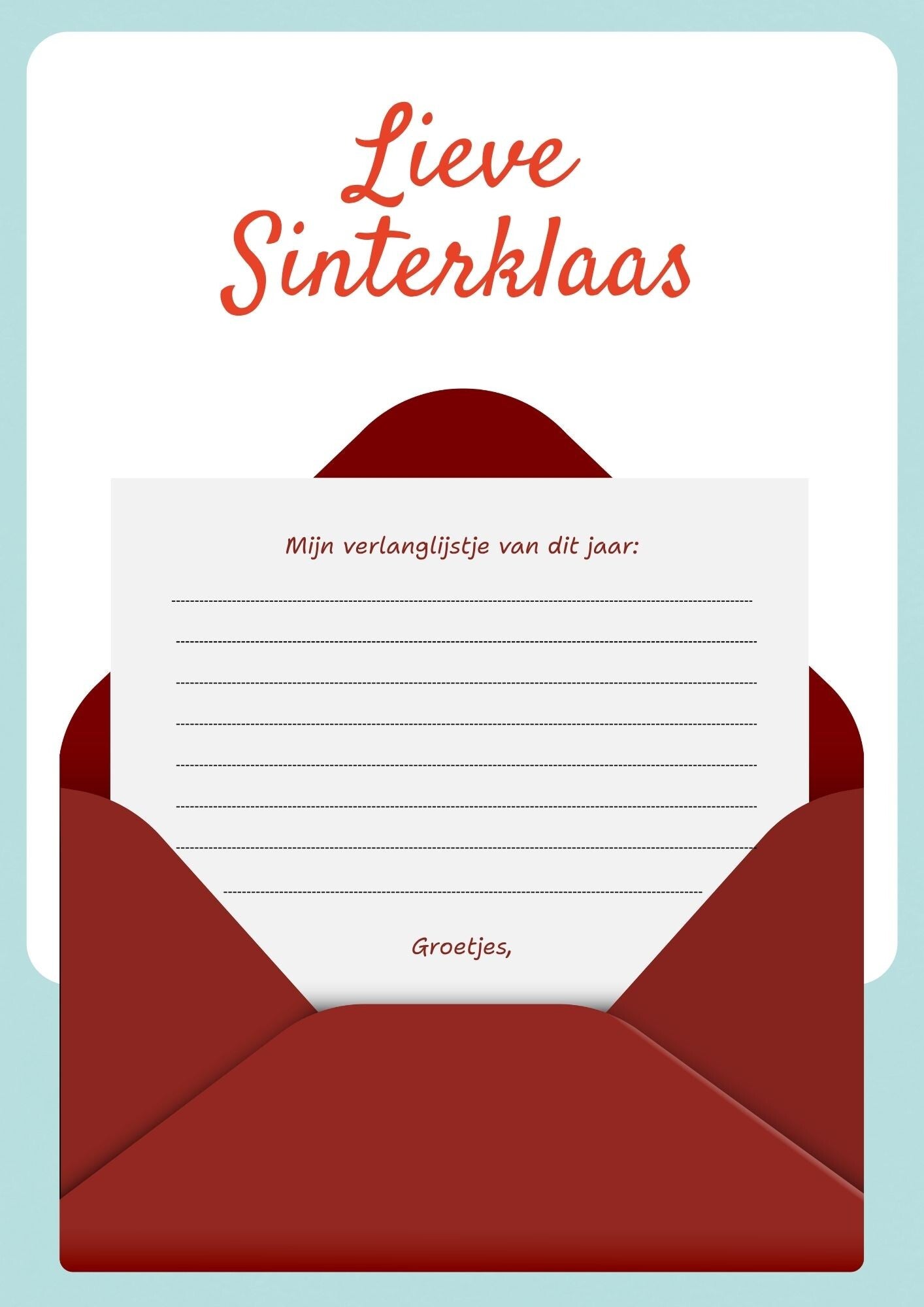 Verlanglijstje Sinterklaas 12