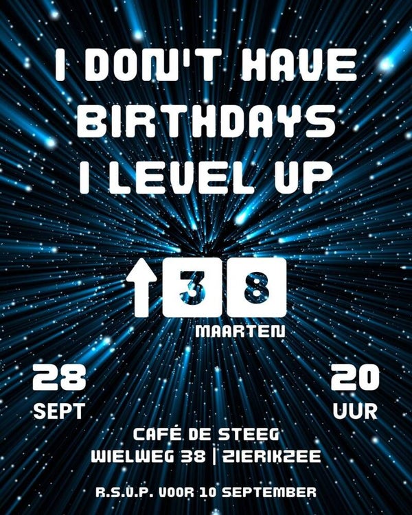 Uitnodiging - Birthday Quote