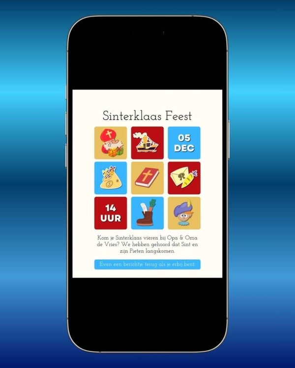 Uitnodiging Sinterklaasfeest - Blokken