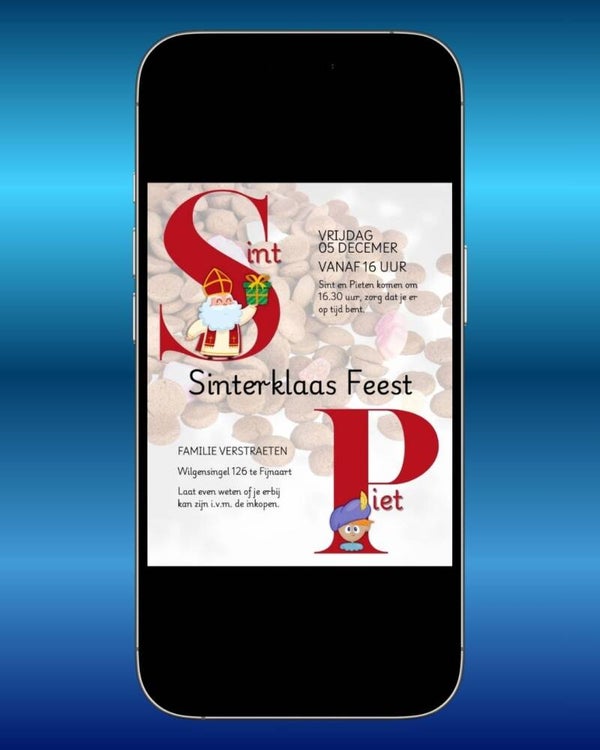 Uitnodiging Sinterklaasfeest - Letters