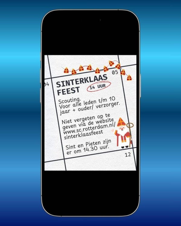 Uitnodiging Sinterklaasfeest - Kalender