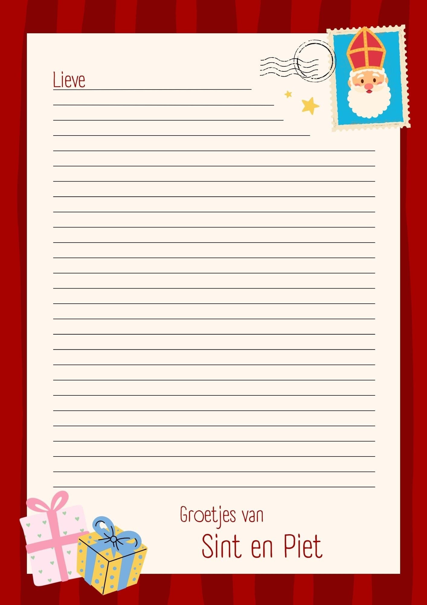 Sinterklaas Briefpapier 2