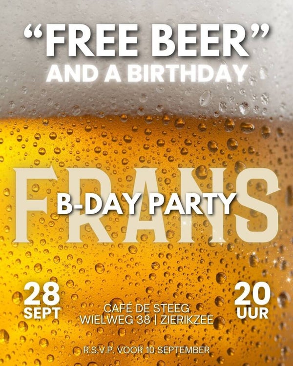 Uitnodiging - Birthday Quote