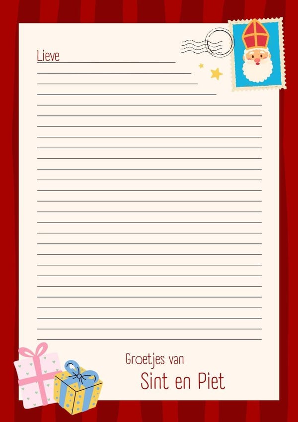 Sinterklaas Briefpapier 2