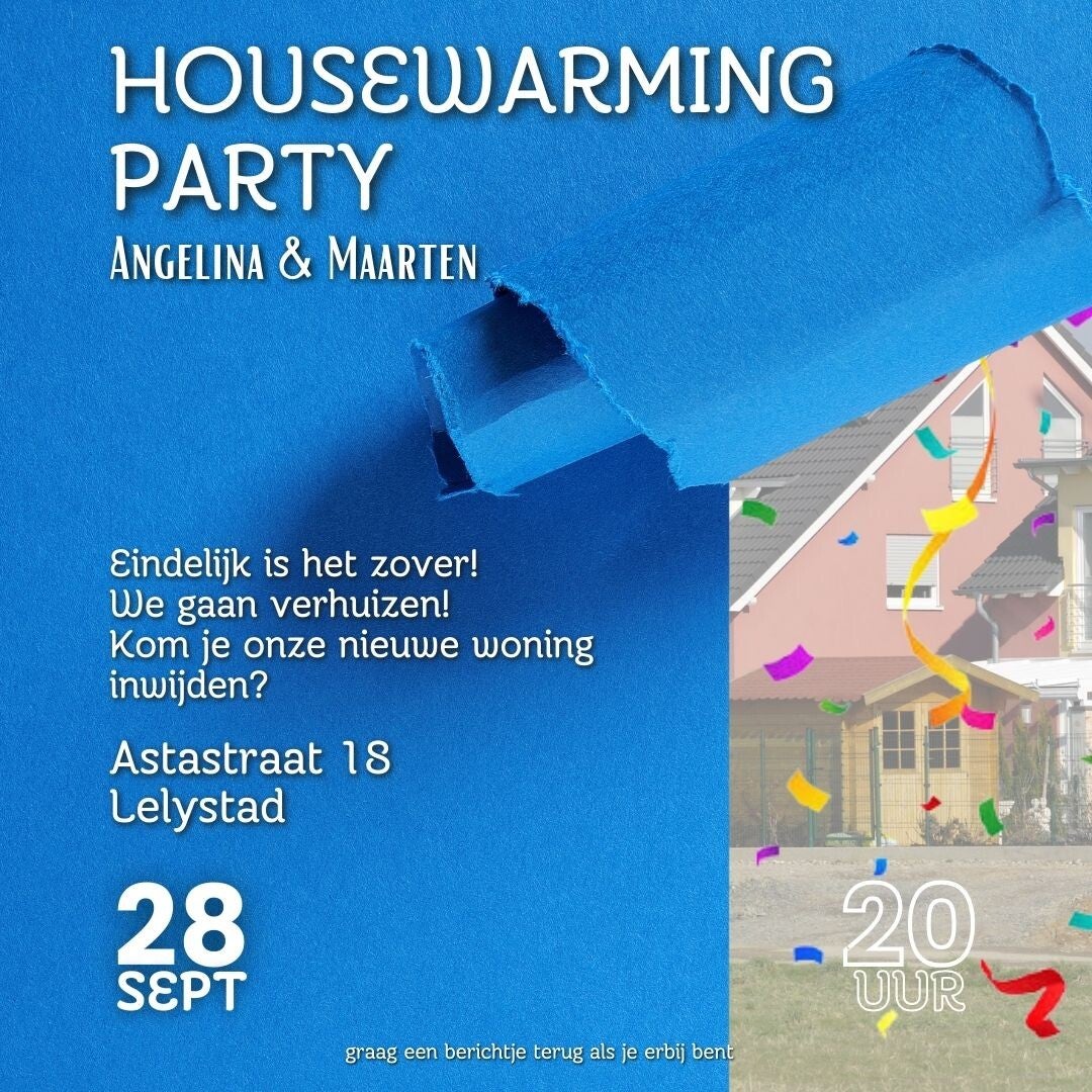Uitnodiging - Housewarming Party