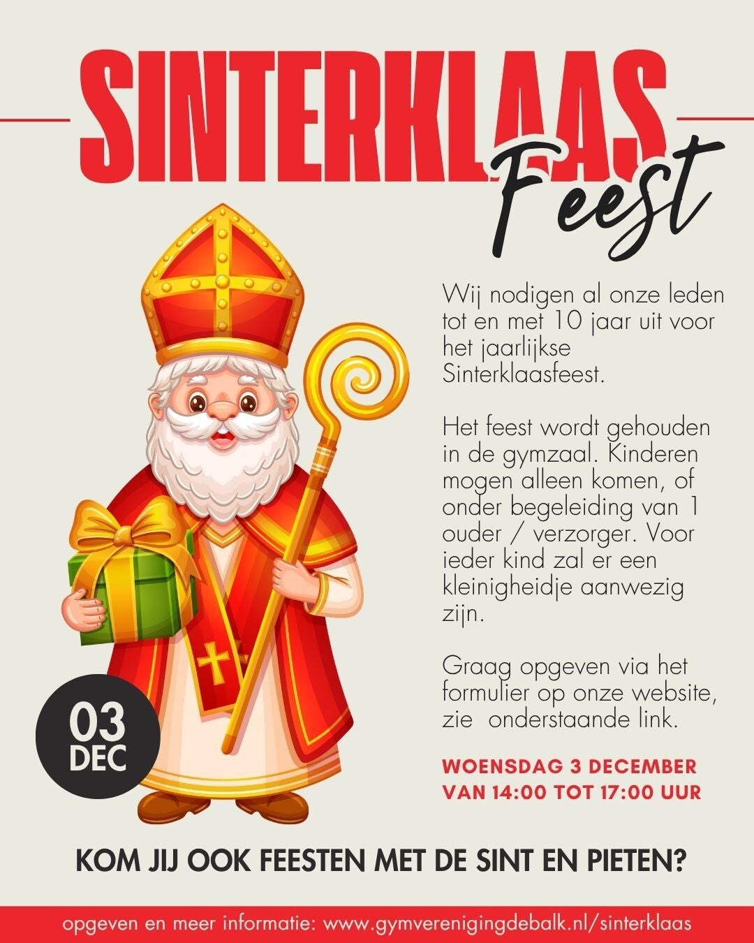 Uitnodiging - Sinterklaasfeest