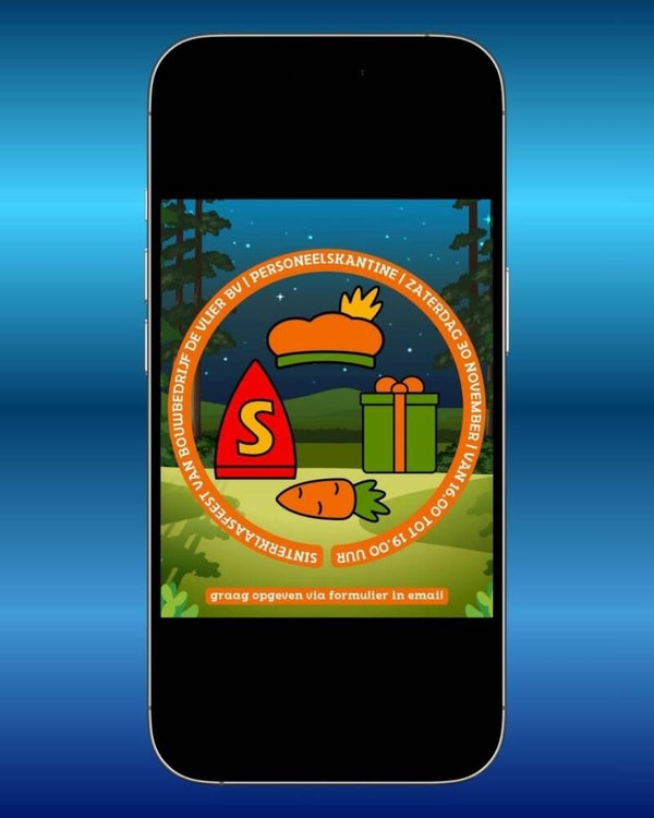 Uitnodiging Sinterklaasfeest - Rond
