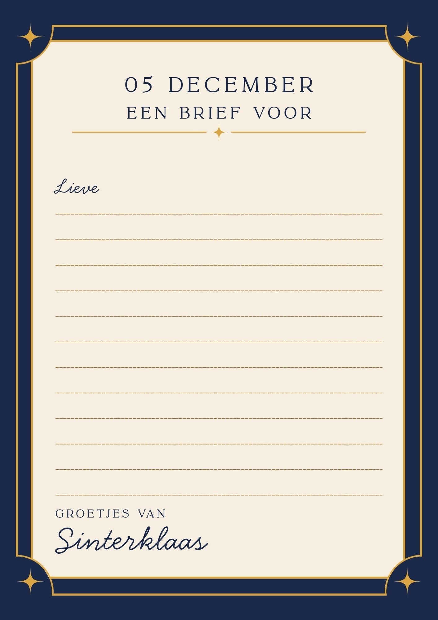 Sinterklaas Briefpapier 7