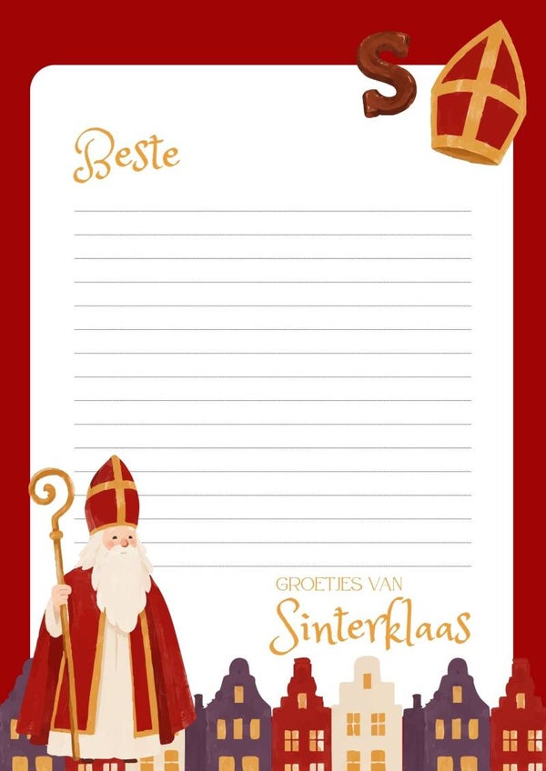 Sinterklaas Briefpapier 8