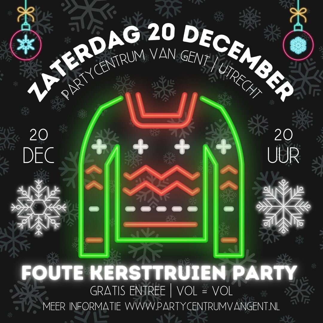 Social Media Afbeelding - Foute Kersttruien Party