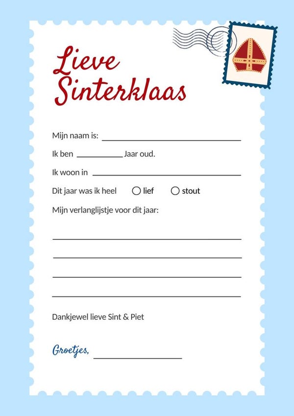 Verlanglijstje Sinterklaas 9